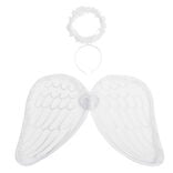 Ailes d'ange avec serre t&ecirc;te blanc pour d&eacute;guisement TU 20x30cm