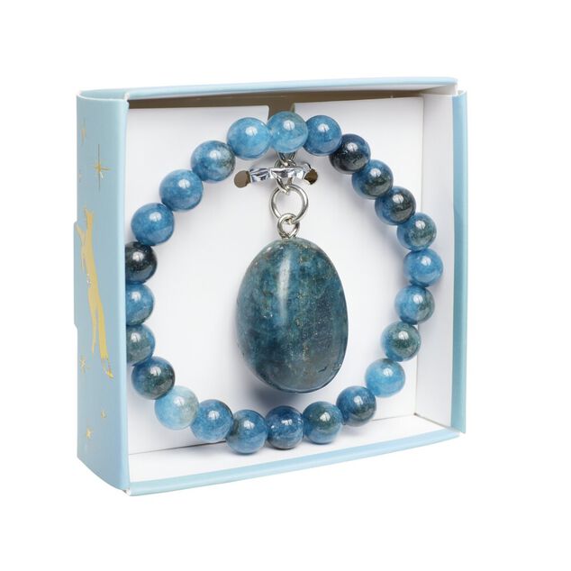 Coffret bracelet et porte-clefs pierre (4 mod&egrave;les)