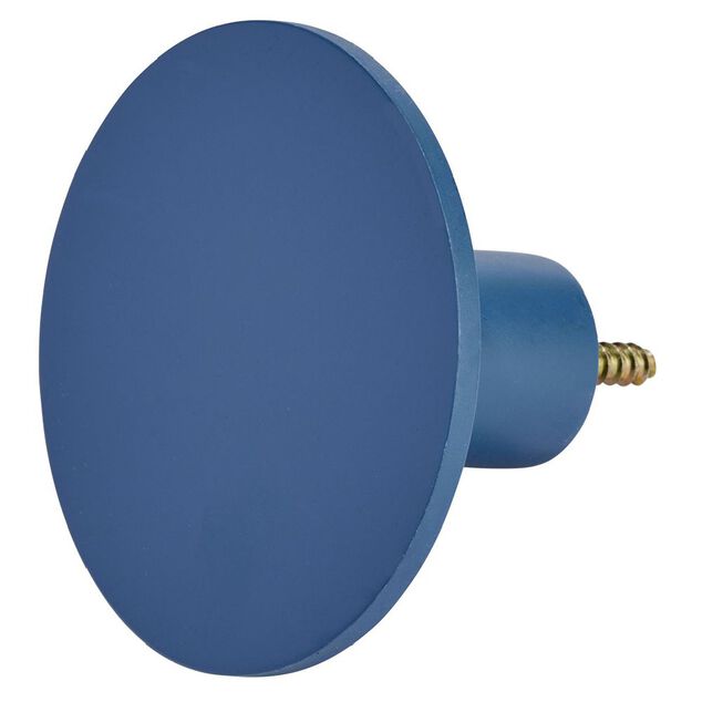 Pat&egrave;re murale ronde bleu polyr&eacute;sine &Oslash;8cm