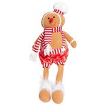 Bonhomme pain d'&eacute;pice d&eacute;co No&euml;l avec jambes pendantes H48cm