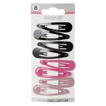 Barrette clic clac enfant m&eacute;tal uni x8