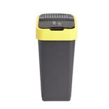 Poubelle de tri pour plastique 35L plastique jaune et noir