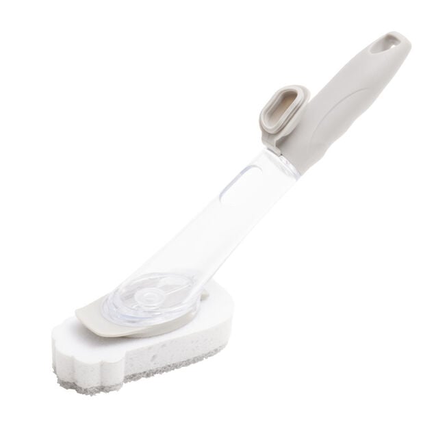 Brosse de nettoyage en mousse avec distributeur de savon int&eacute;gr&eacute; L27,5cm