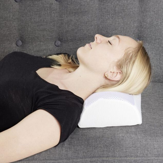 Coussin demi rouleau &agrave; m&eacute;moire de forme rafra&icirc;chissant 39x20xH10cm