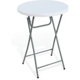 Table bar de jardin Fiesta blanc &Oslash;80xH110cm