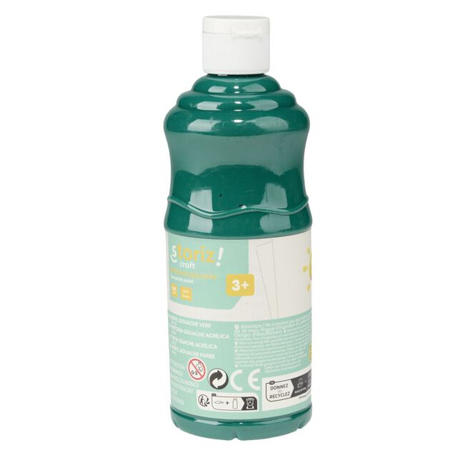 Peinture gouache acrylique 500ml vert