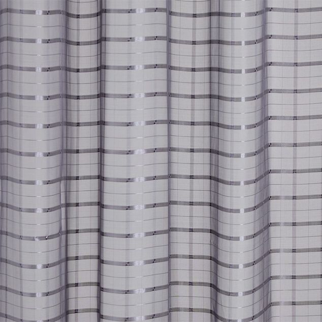 Voilage &agrave; motif rayures effet perle 140x240 cm