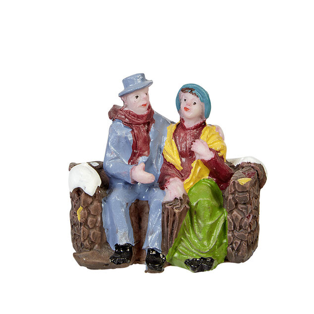 Figurine de No&euml;l pour village miniature x9