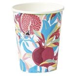 Gobelet carton motif exotique grenade feuillage multicolore 25cl x10