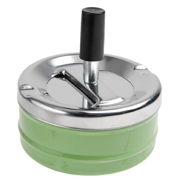 Cendrier poussoir rotatif