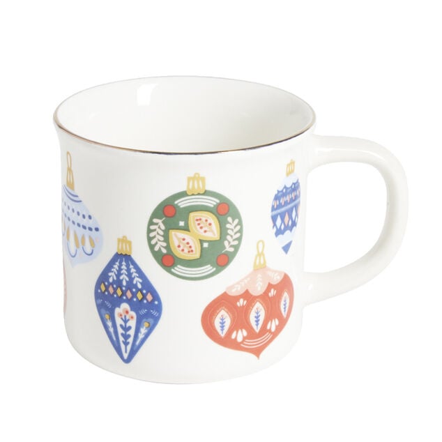 Ensemble mug No&euml;l avec sachet de chocolat chaud