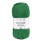 Fil &agrave; tricoter acrylique 50g vert kaki