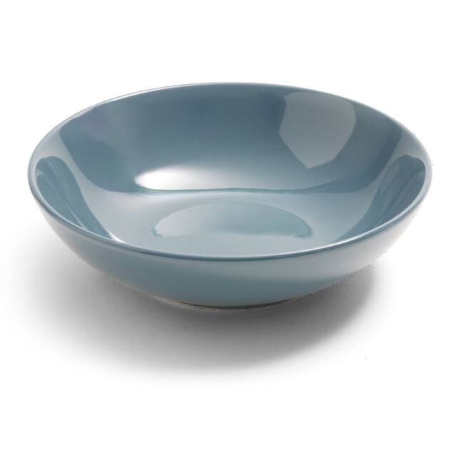 Assiette &agrave; soupe Madrid gr&egrave;s bleu &Oslash;20cm