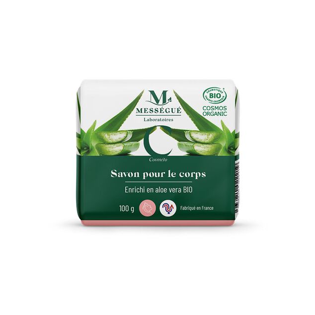 Savon corps aloe vera bio Mess&eacute;gu&eacute; 100gr