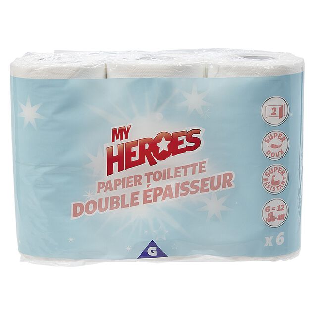 Papier toilette My Heroes double &eacute;paisseur x6