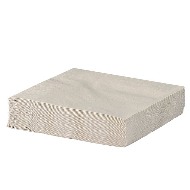 Serviette carré unie blanc lin 2 plis en papier x50