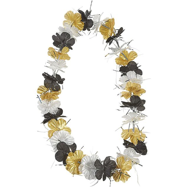 Collier Hawa&iuml;en fleur dor&eacute;e et argent&eacute;e