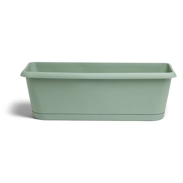 Jardini&egrave;re plastique vert 48.8x18.8xH16cm