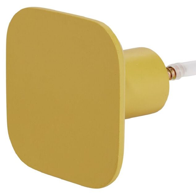 Pat&egrave;re murale carr&eacute;e jaune polyr&eacute;sine 7x7cm