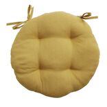 Galette de chaise ronde Ø38cm jaune moutarde