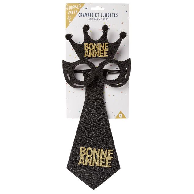 Cravate et lunettes fantaisie (3 mod&egrave;les)