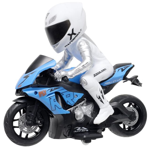 Moto t&eacute;l&eacute;command&eacute;e 1/10 lumineuse USB 21x9xH19cm (2 mod&egrave;les)