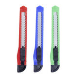 Lot de 3 cutters de précision vert/bleu/rouge