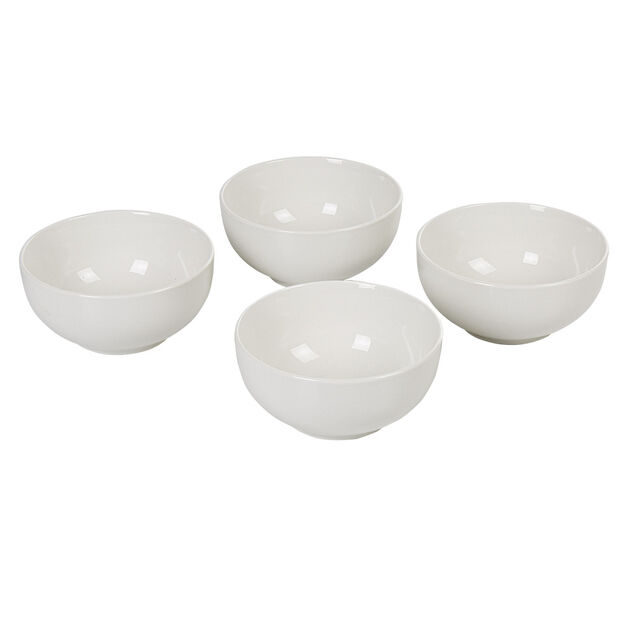 Bol en c&eacute;ramique uni blanc x4