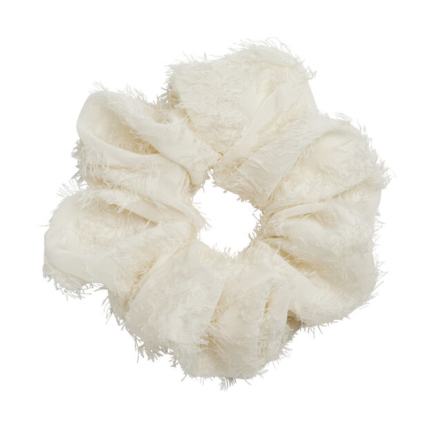 Chouchou scrunchie blanc fil doux