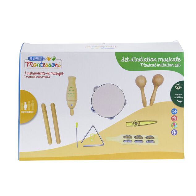 Instrument de musique enfant bois 10 pièces