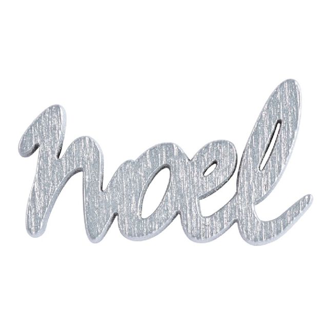 Lettre No&euml;l &agrave; poser argent x20