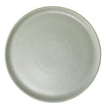 Assiette plate Julie en gr&egrave;s vert &Oslash;27cm