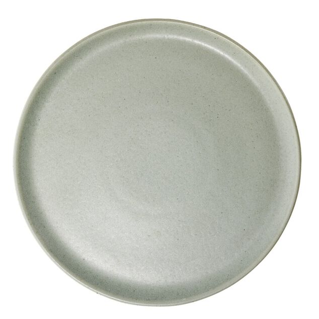 Assiette plate Julie en gr&egrave;s vert &Oslash;27cm