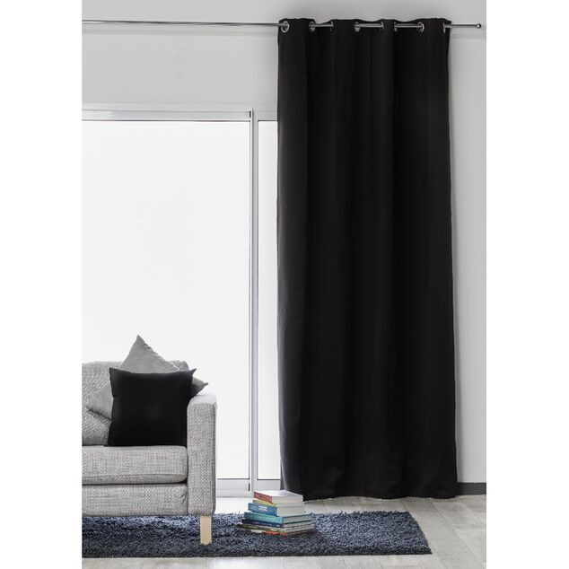 Rideau occultant uni noir