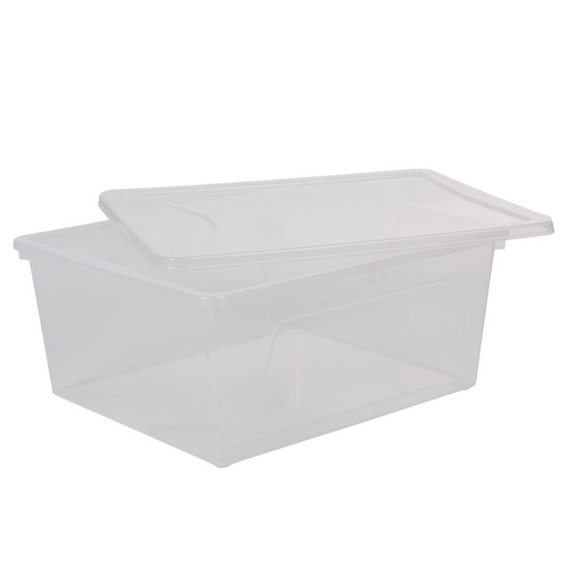 Bo&icirc;te de rangement transparente 18 L