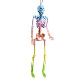 D&eacute;coration Halloween &agrave; suspendre squelette plastique pastel H40cm