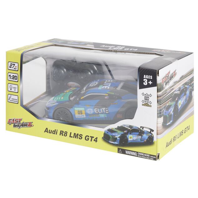 Véhicule de course radiocommandé bleu 21x9xH6cm