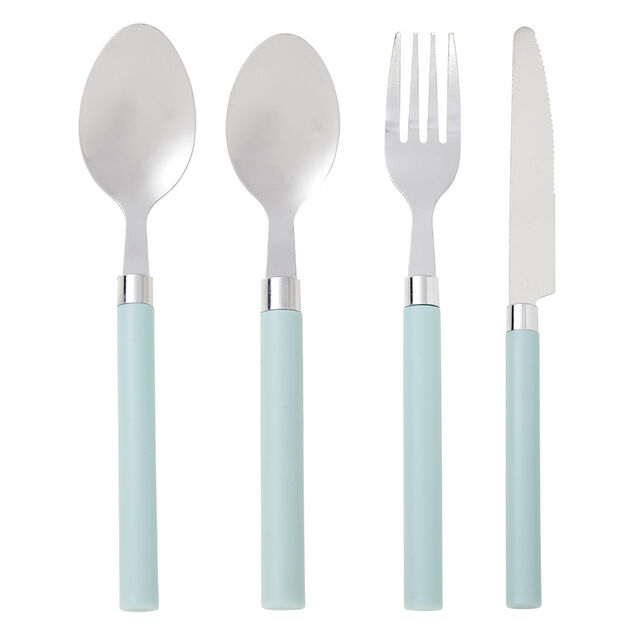 Ménagère 16 couverts inox manche plastique