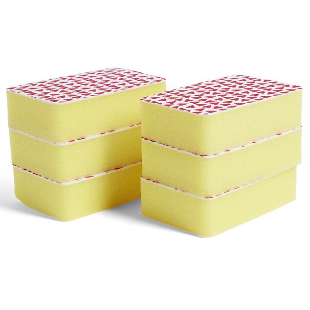 Lot de 6 &eacute;ponges de bain exfoliantes