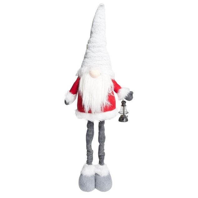 Gnome de No&euml;l avec jambes extensibles H87cm