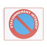 Plaque signal&eacute;tique "Sationnement interdit" - 24x20 cm