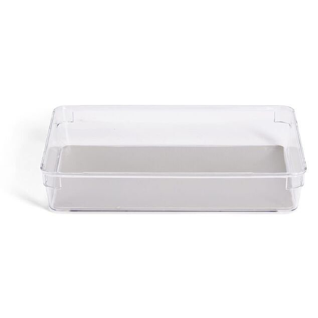 Organiseur de tiroir plastique transparent 25x16,3xH.4,8cm