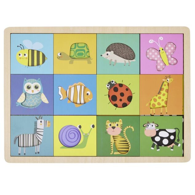 Puzzle animal éducatif bois 30x22cm