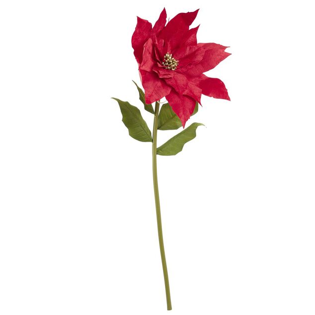 Fleur de No&euml;l artificielle XL poinsettia rouge H150cm