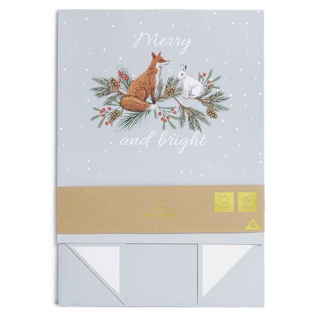 Bo&icirc;te cadeau No&euml;l pliable motif nature