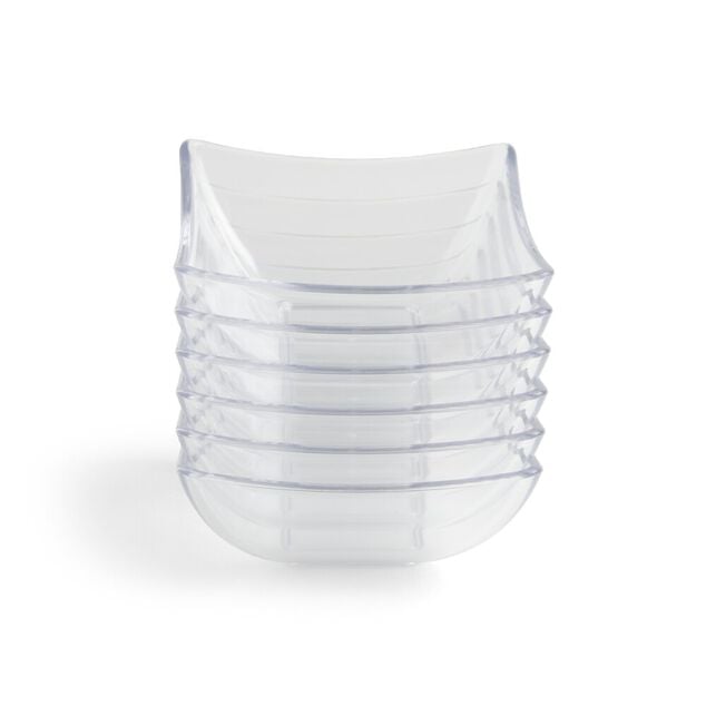 Lot de 6 verrines 95ml plastique transparent &Oslash;7,9xH3,6cm