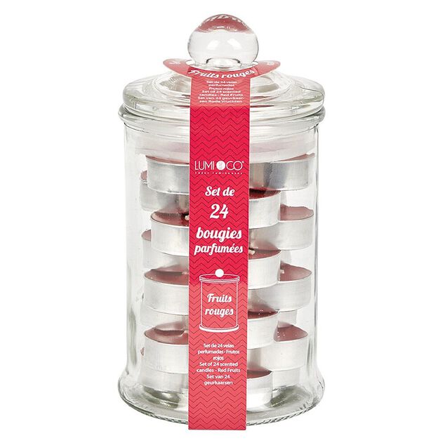 Bonbonni&egrave;re avec 24 bougies chauffe-plat