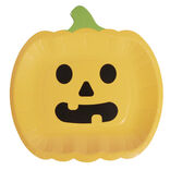 Lot de 8 assiettes en carton &Oslash;23cm design citrouille Halloween