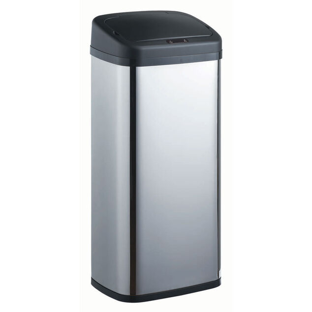 Poubelle automatique grise et noire 40 L