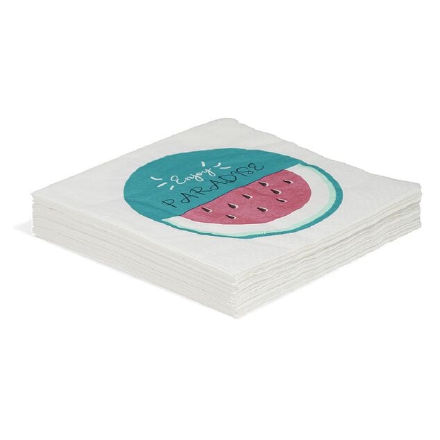 Serviette en papier exotique motif past&egrave;que x20